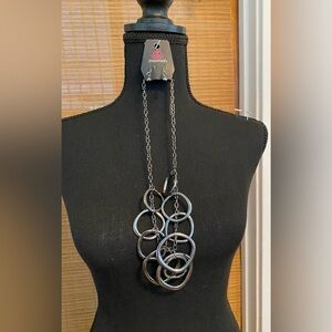 Paparazzi Silver Circle Necklace and Earring Set